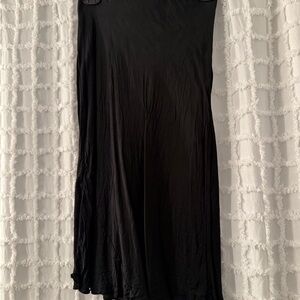 Wilfred Black Satin Midi Skirt